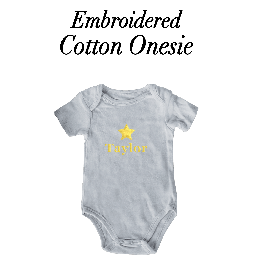 Embroidered Cotton Onesie